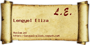 Lengyel Eliza névjegykártya